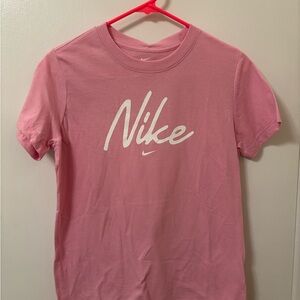 Nike Pink Tee with White Logo